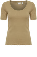 Aloe Green Fine Ribbed T Shirt