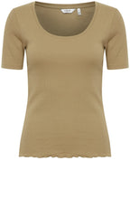 Aloe Green Fine Ribbed T Shirt