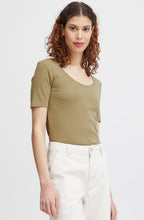Aloe Green Fine Ribbed T Shirt