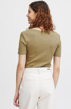 Aloe Green Fine Ribbed T Shirt