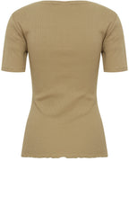 Aloe Green Fine Ribbed T Shirt