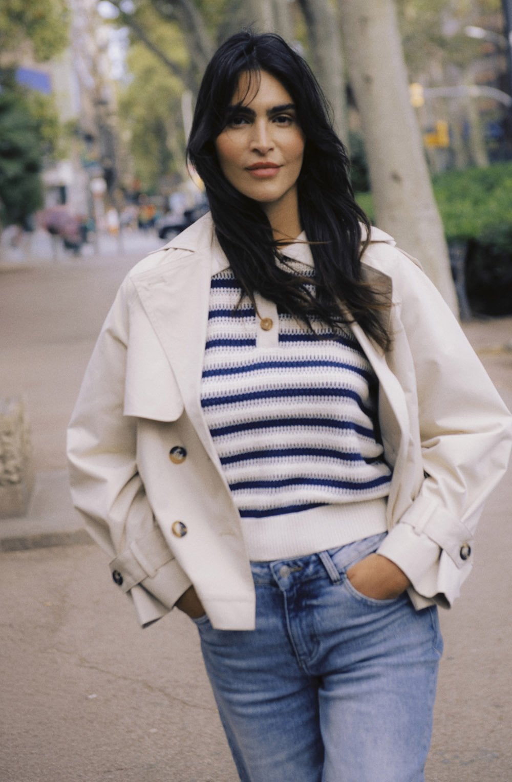 Amona Oyster Double Breasted Jacket