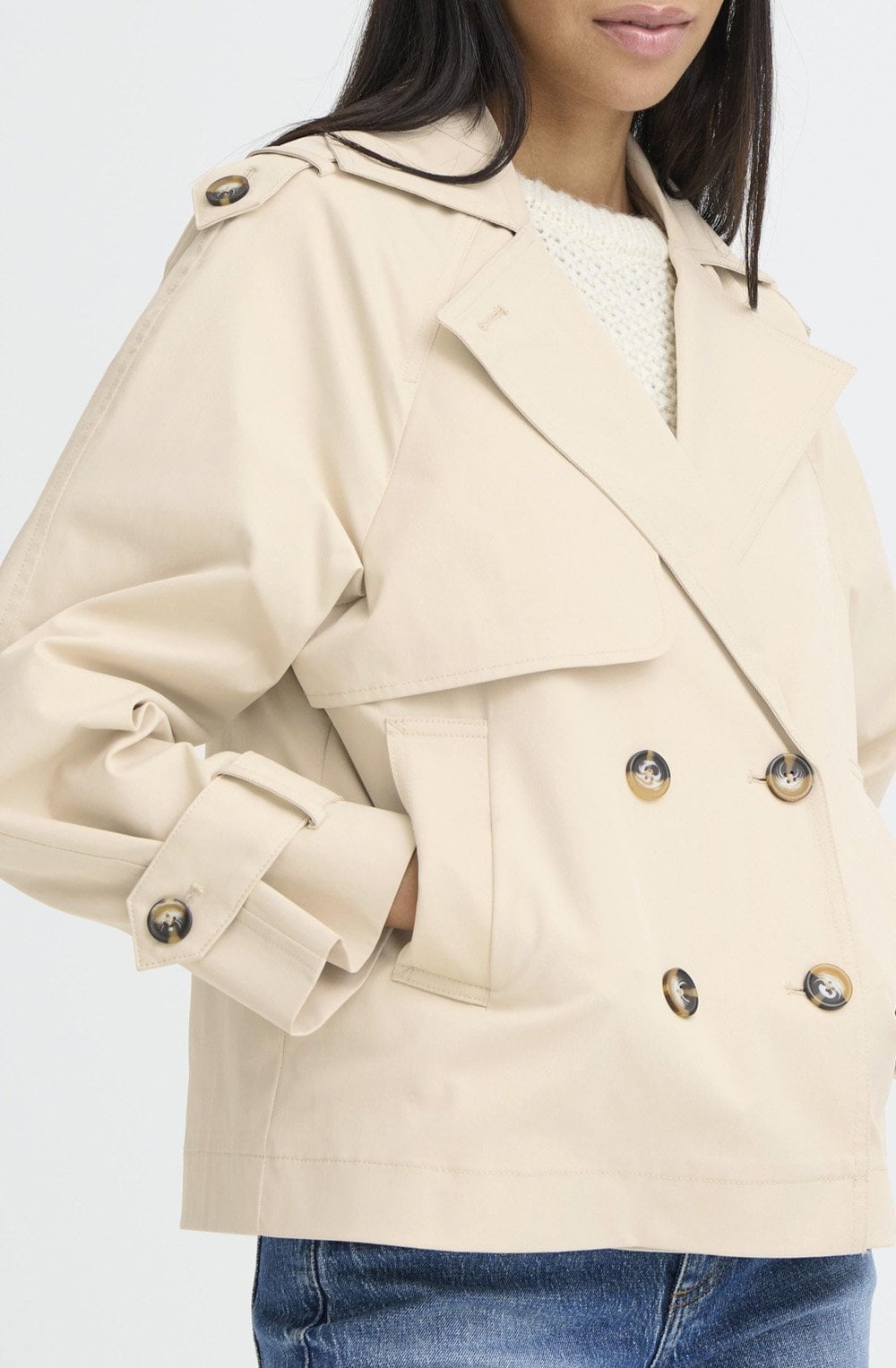 Amona Oyster Double Breasted Jacket