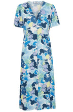 Angel Blue Water Colour Joella Button Down Dress