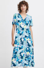 Angel Blue Water Colour Joella Button Down Dress