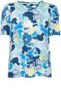 Angel Blue Watercolour Short Sleeve Blouse