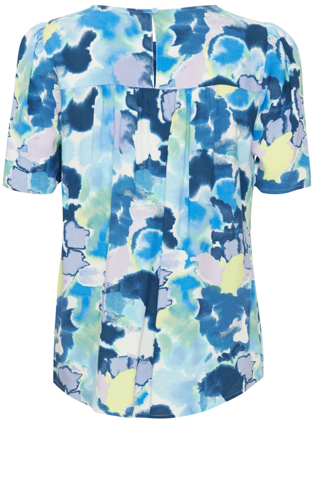 Angel Blue Watercolour Short Sleeve Blouse