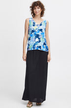 Angel Blue Watercolour Sleeveless Joella Blouse