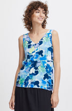 Angel Blue Watercolour Sleeveless Joella Blouse