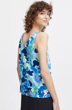 Angel Blue Watercolour Sleeveless Joella Blouse