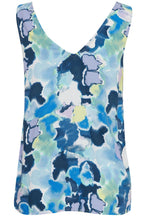 Angel Blue Watercolour Sleeveless Joella Blouse