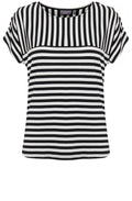 Beige & Black Striped Jersey Top
