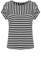 Beige & Black Striped Jersey Top