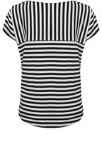 Beige & Black Striped Jersey Top