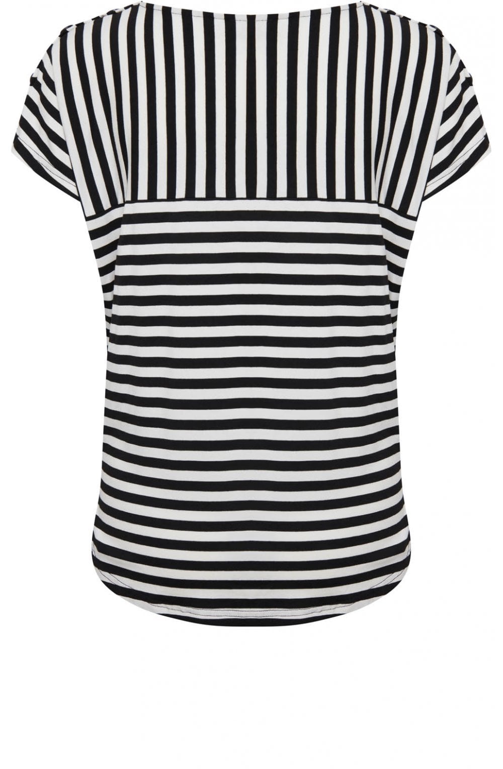 Beige & Black Striped Jersey Top