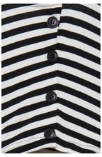 Beige & Black Striped Jersey Top