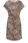 Birch Leopard Drawstring Waist Dress