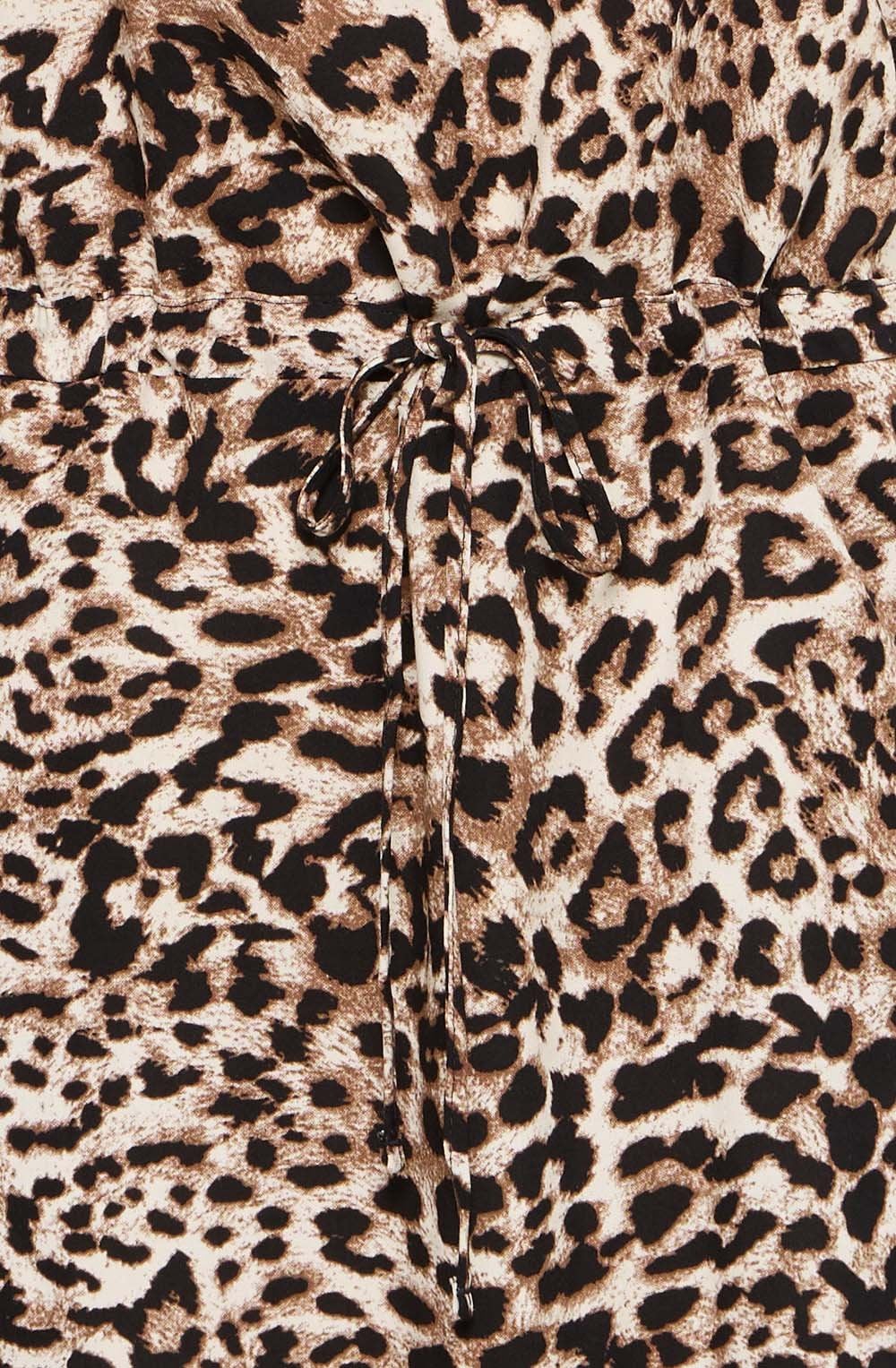 Birch Leopard Drawstring Waist Dress