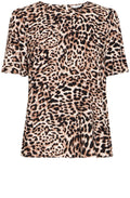 Birch Leopard Round Neck Blouse