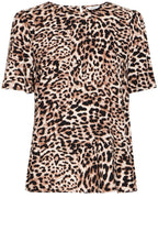 Birch Leopard Round Neck Blouse