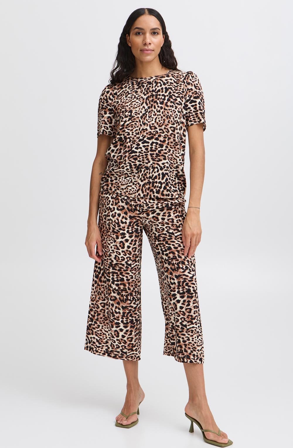Birch Leopard Round Neck Blouse