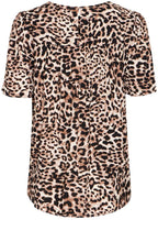 Birch Leopard Round Neck Blouse