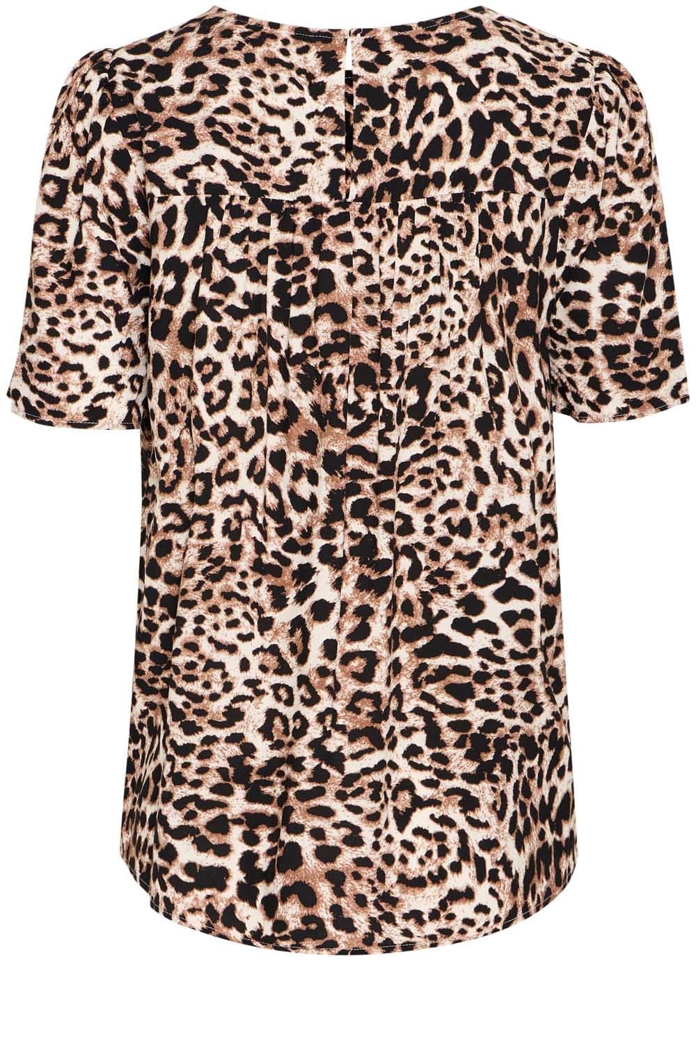 Birch Leopard Round Neck Blouse