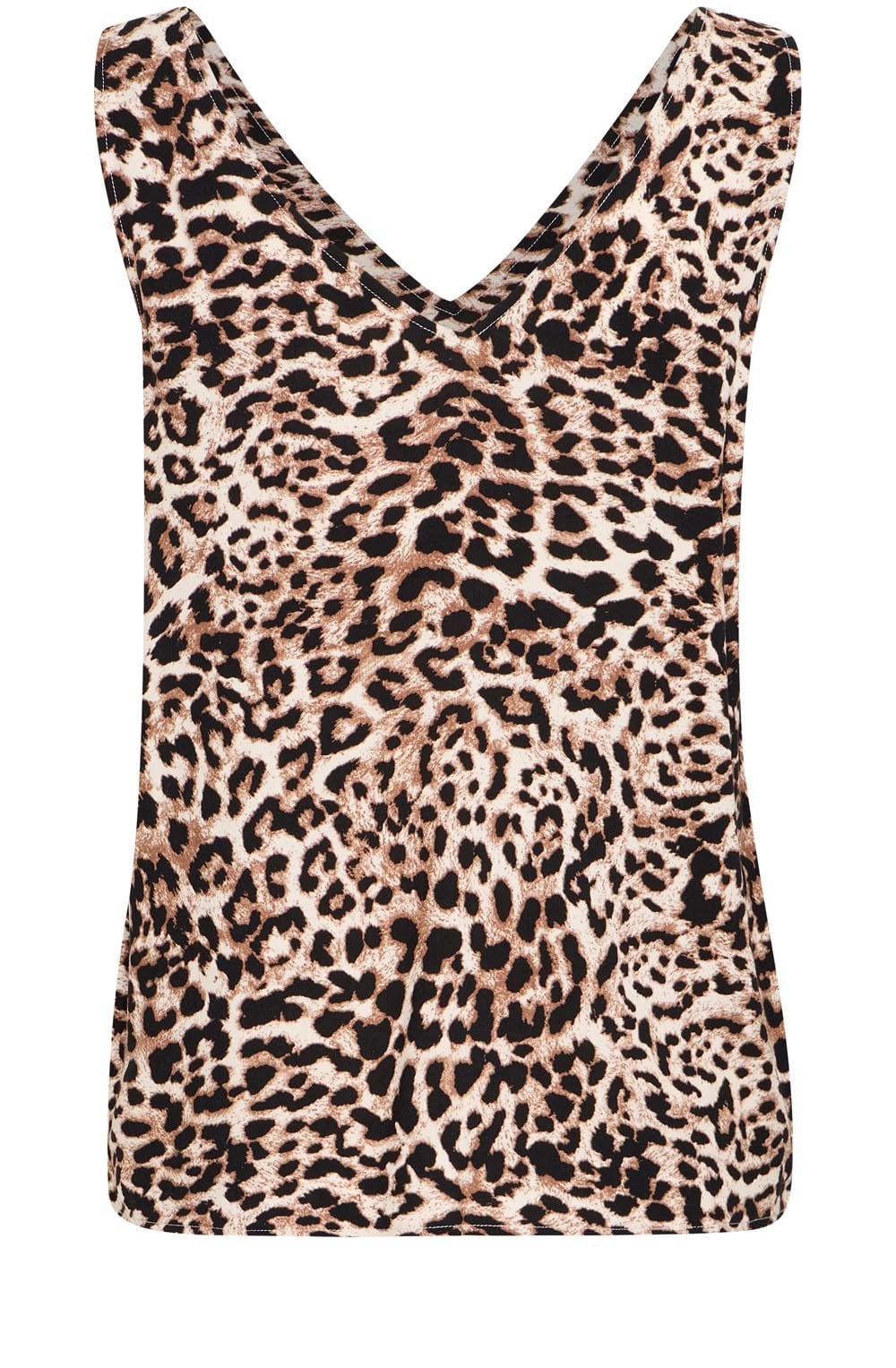 Birch Leopard Sleeveless Joella Blouse