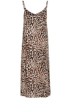 Birch Leopard Spaghetti Strap Slip Dress