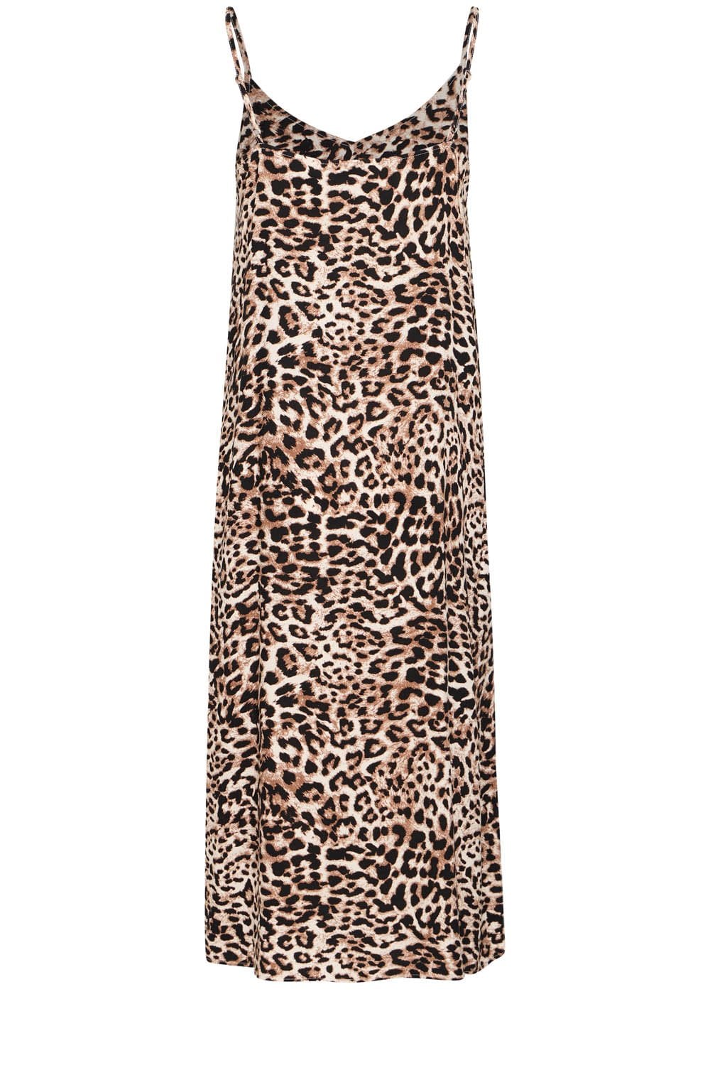 Birch Leopard Spaghetti Strap Slip Dress