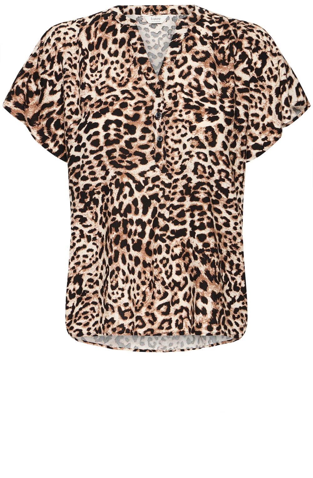 Birch Leopard Tunic Neck Blouse