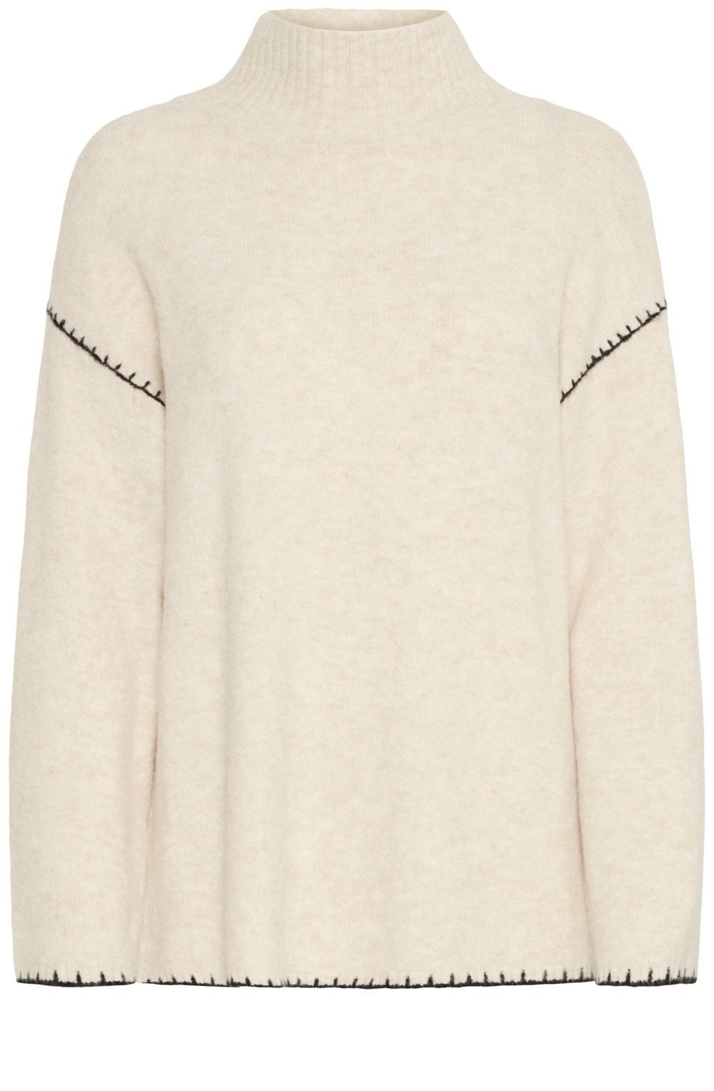 Birch Melange and Statement Stitch Jumper