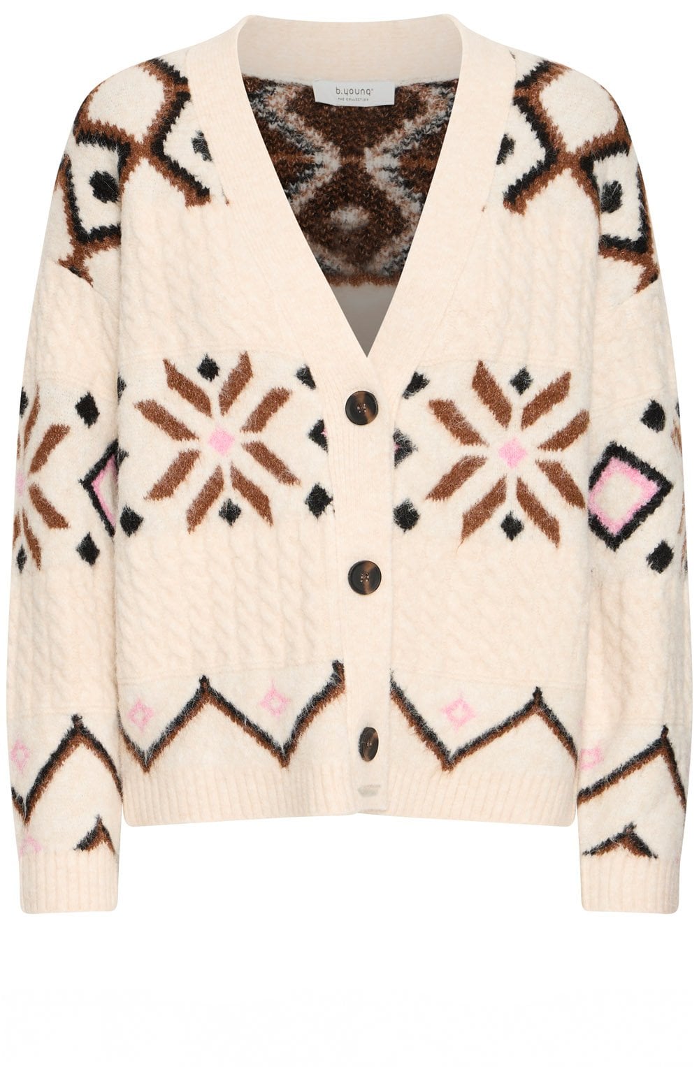 Birch Melange Bold Print Cardigan