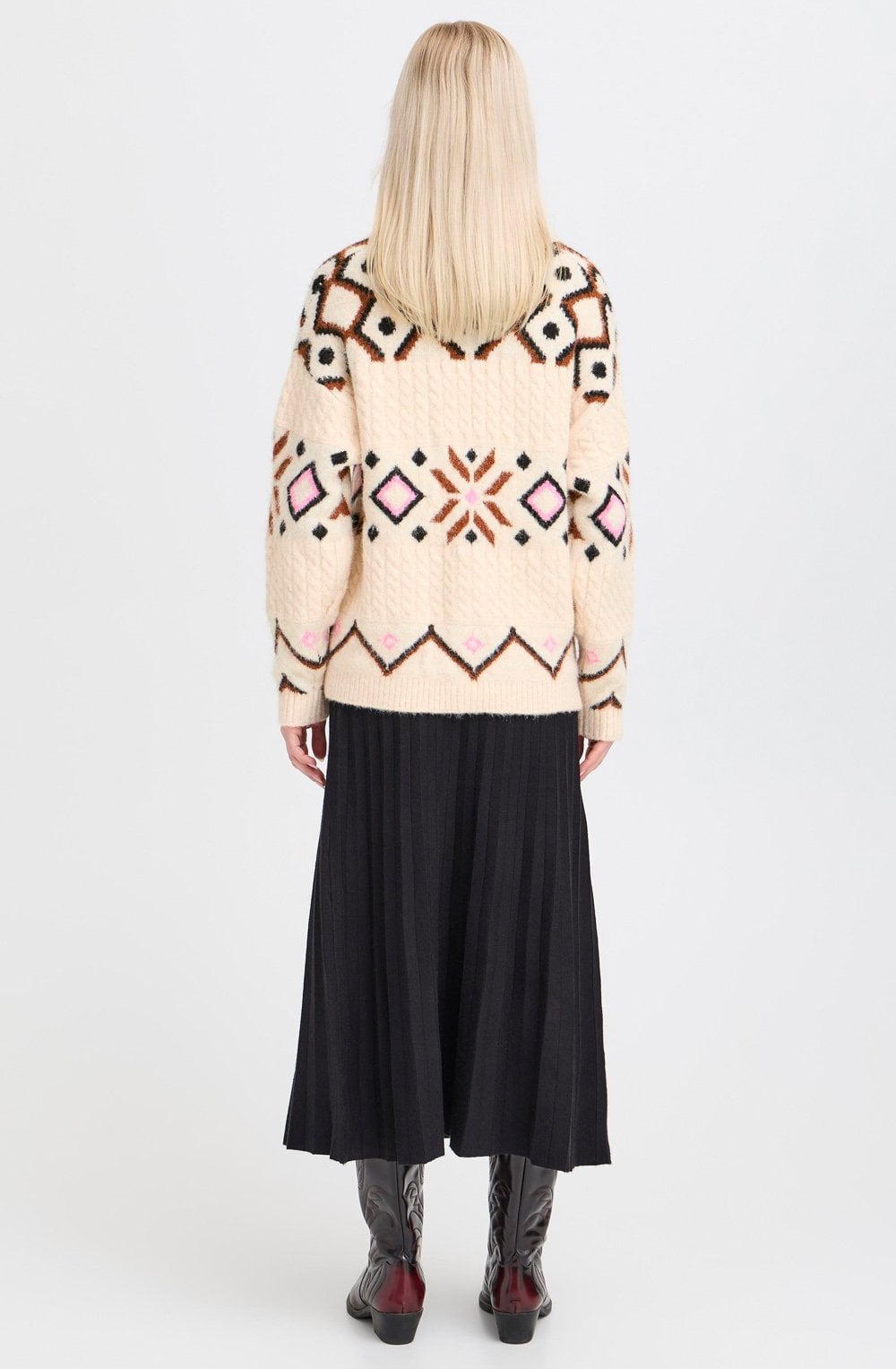 Birch Melange Bold Print Cardigan