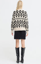 Birch Melange Diamond Jacquard Jumper