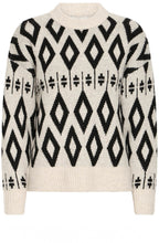 Birch Melange Diamond Jacquard Jumper