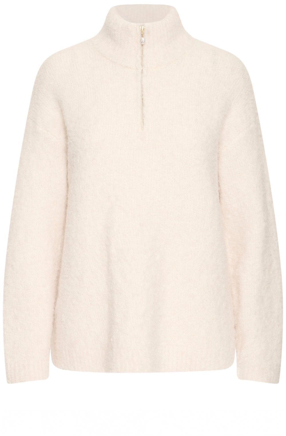 Birch Melange Manta Half Zip Jumper