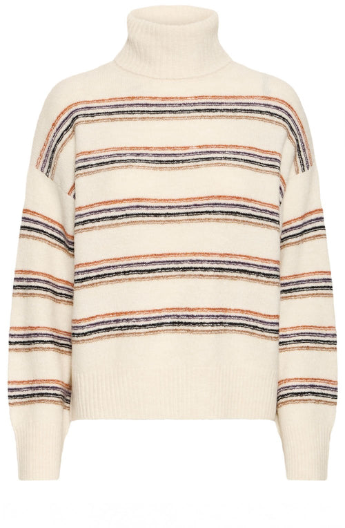 Birch Melange Striped Knit Relaxed Jumper