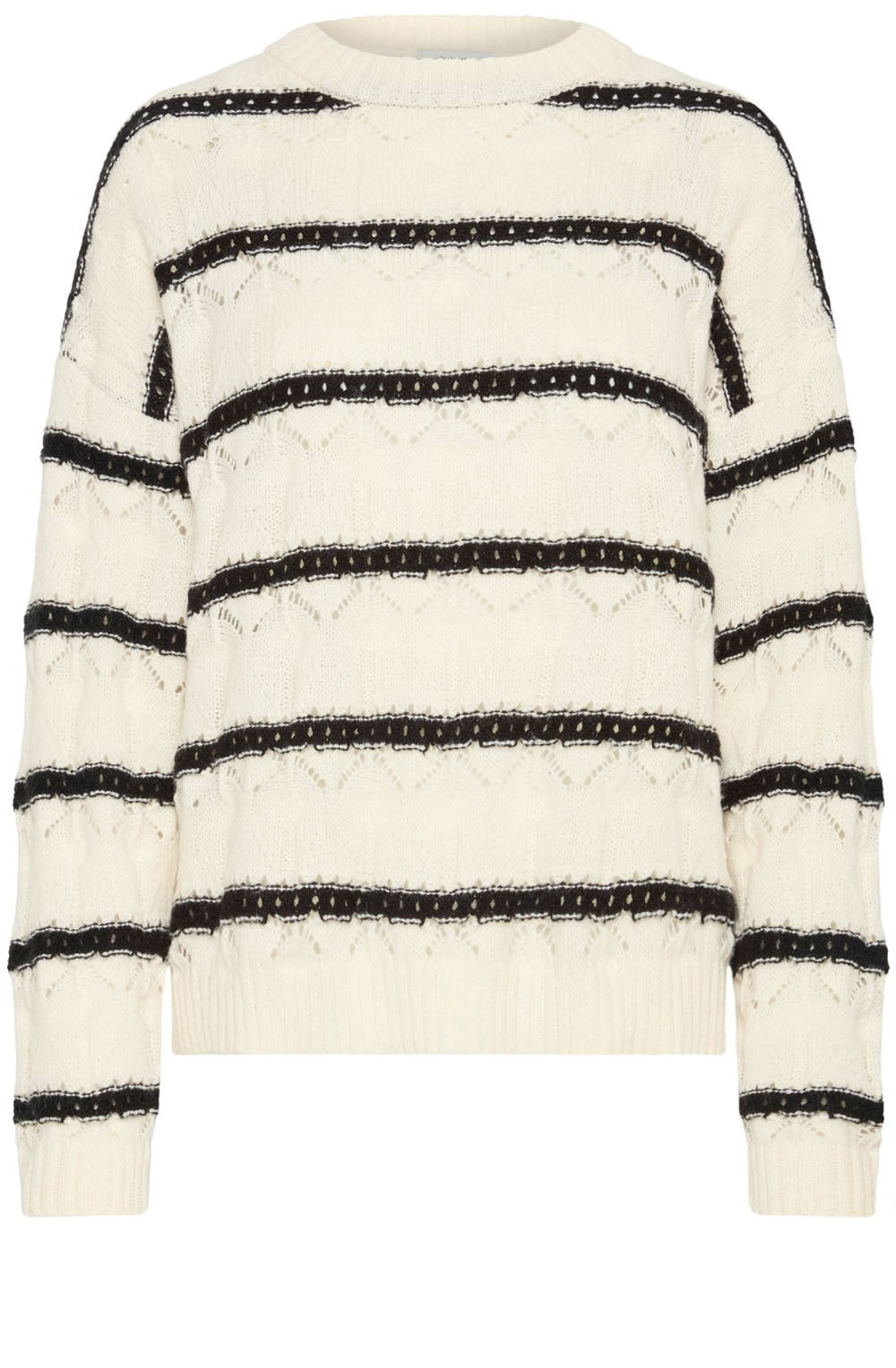 Birch Melange Striped Textured Knit Jumper