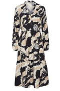 Birch Mix Empire Line Midi Dress
