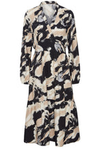 Birch Mix Empire Line Midi Dress
