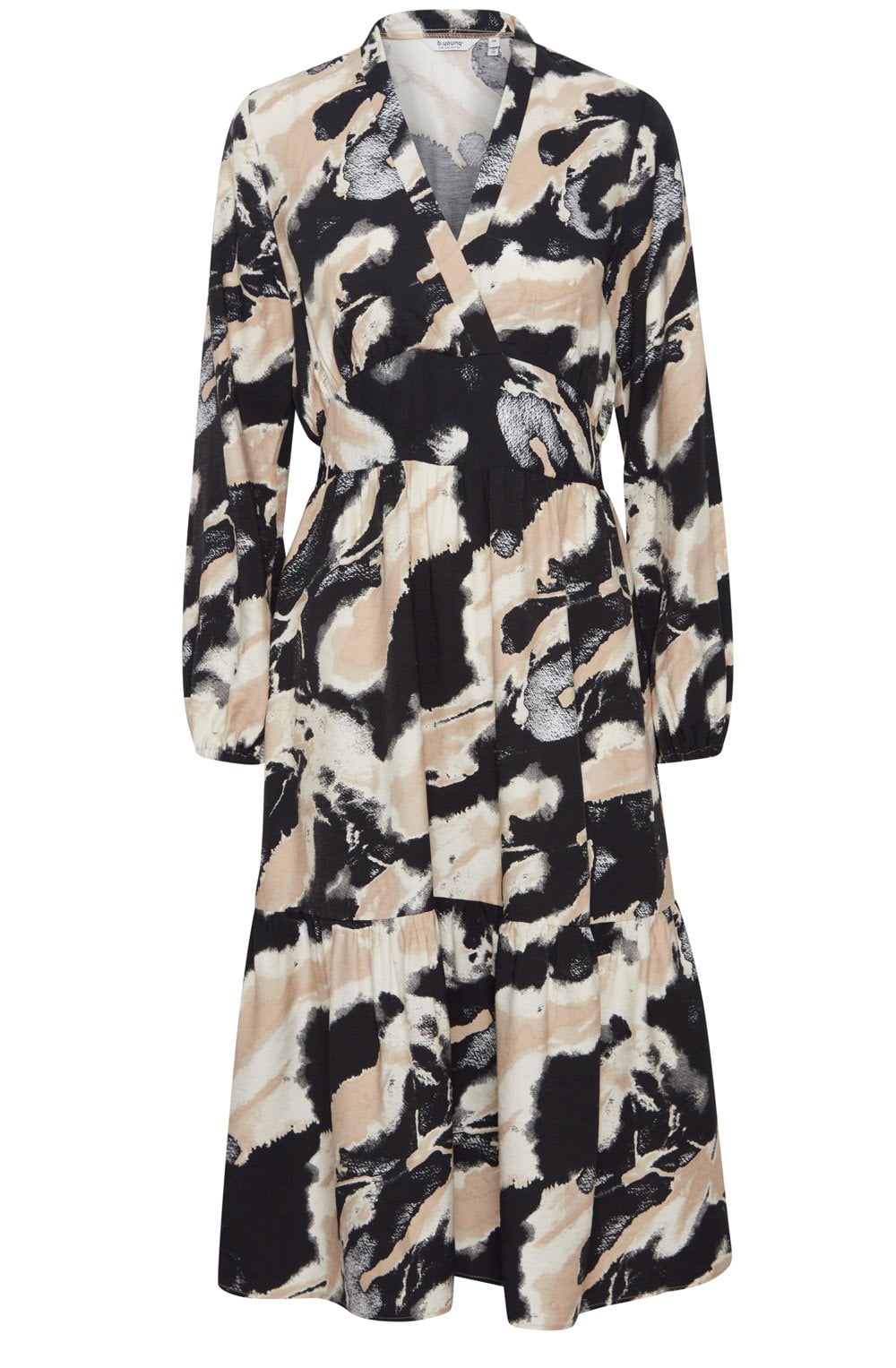 Birch Mix Empire Line Midi Dress