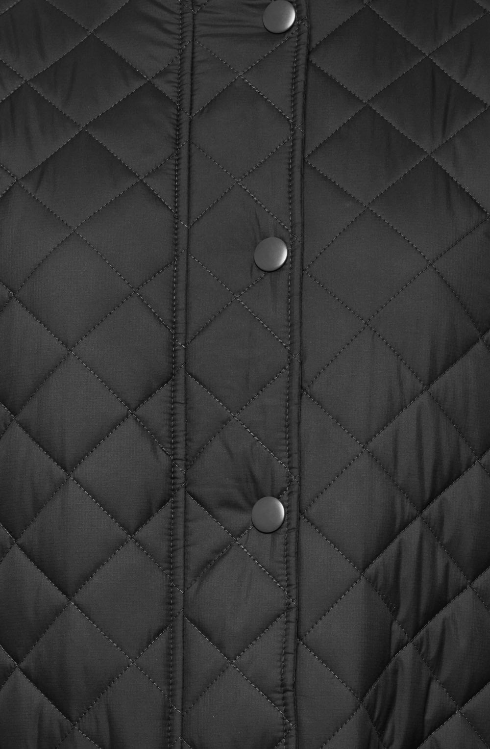Black Aletta Shower and Windproof Quilted Coat