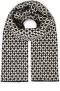 Black and Beige Cross Weave Super Soft Scarf