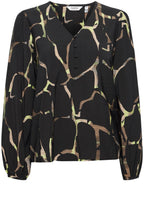 Black and Sharp Green Blouse