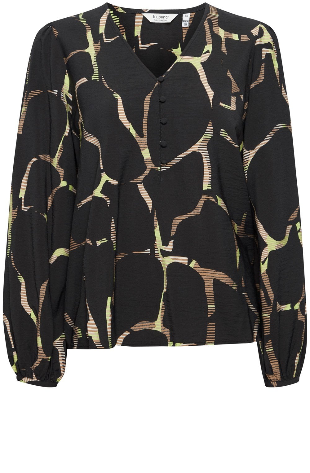 Black and Sharp Green Blouse