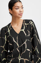 Black and Sharp Green Blouse