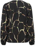 Black and Sharp Green Blouse