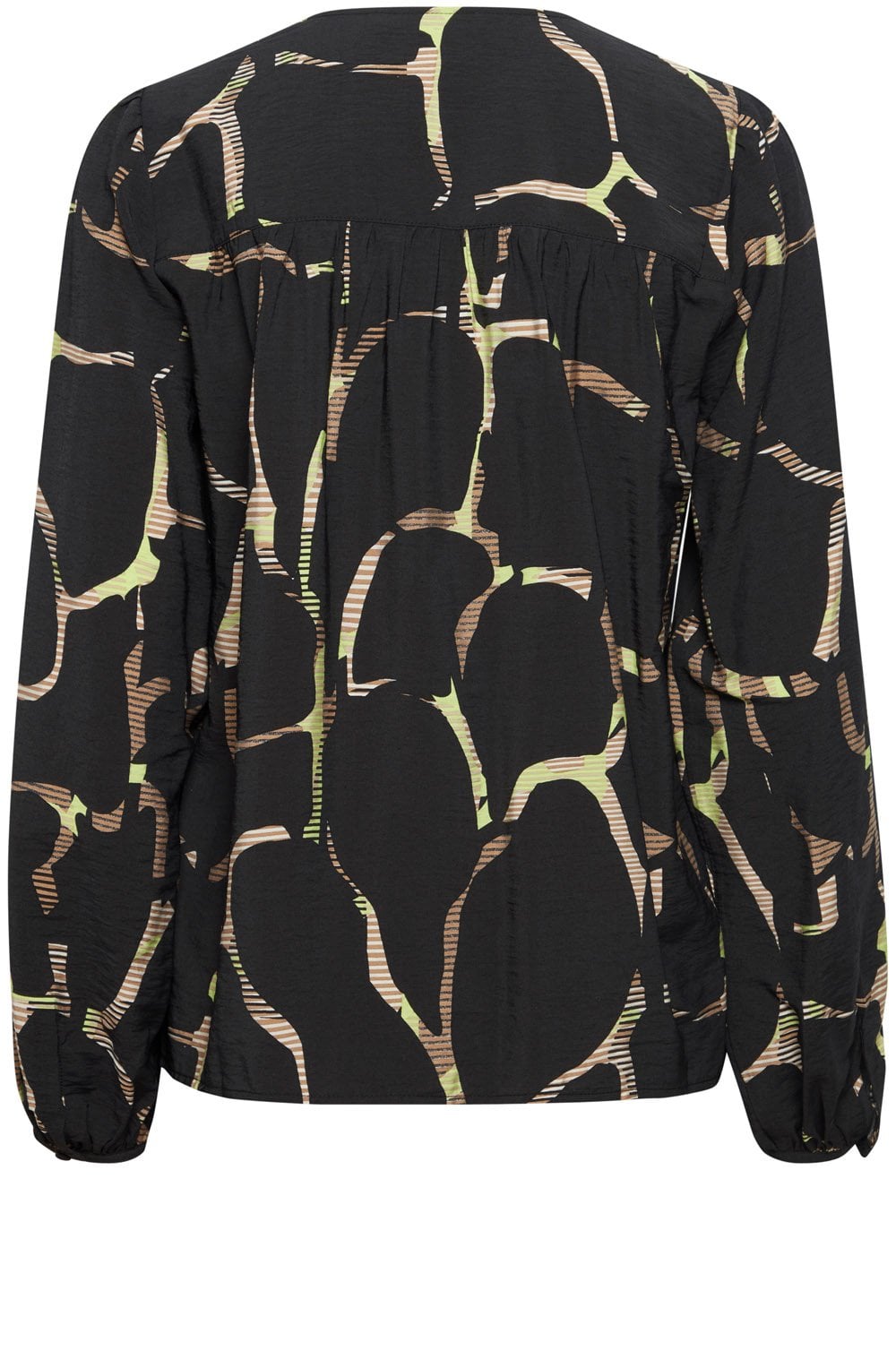 Black and Sharp Green Blouse