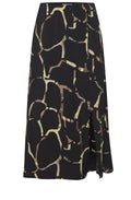 Black and Sharp Green Skirt